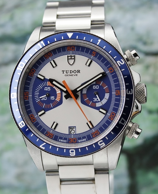 (image for) Like New Unpolished Tudor Monte-Carlo Heritage Chronograph Watch / 70330B